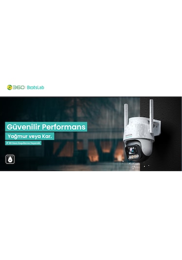 +360 Botslab Smart W311 Outdoor Kamera Set 3k / Çift Yönlü Ses / 360 / Akıllı İnsan Takibi