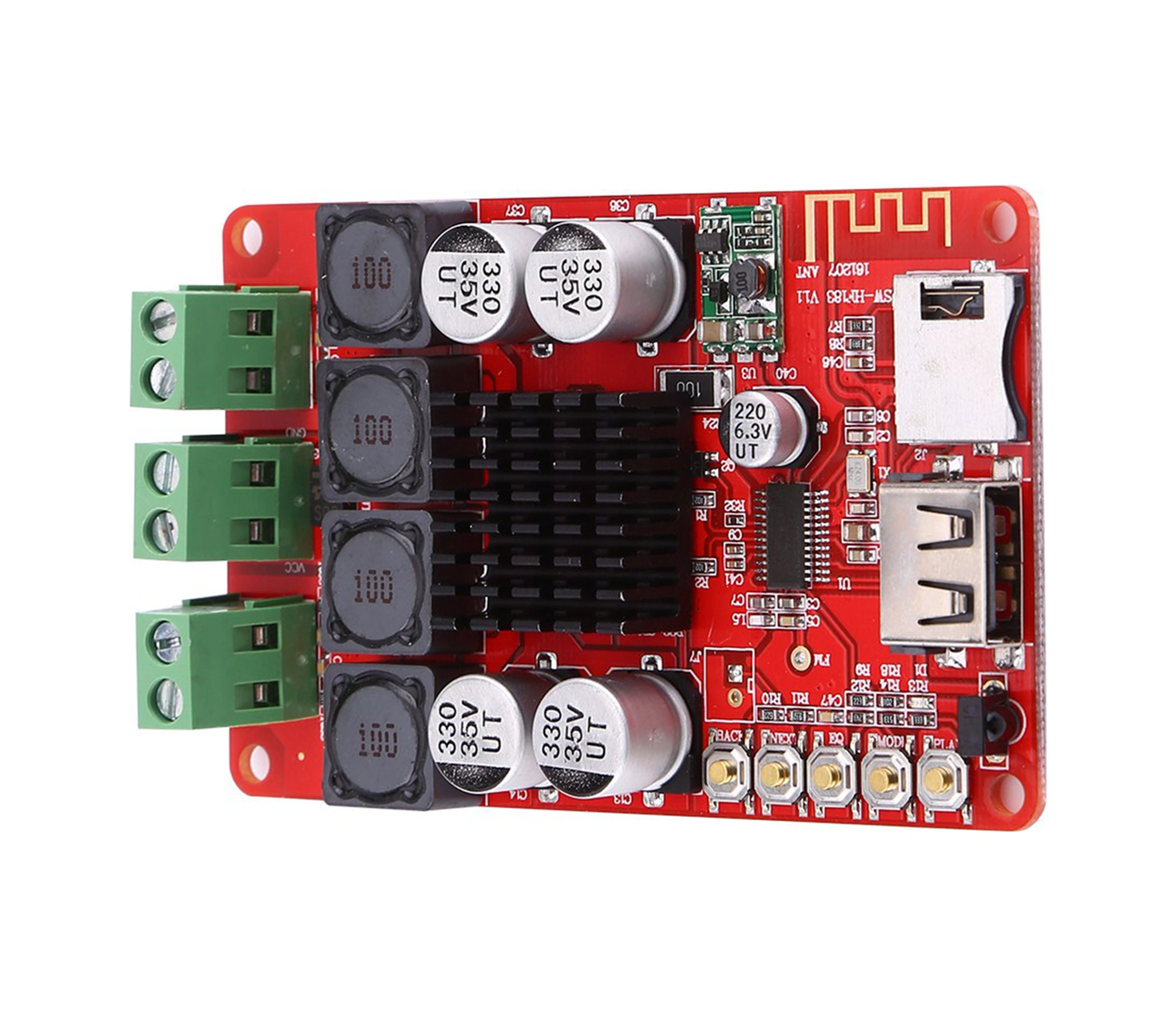 Tenfowee Tpa3116 Bluetooth Ses Amfi Kartı 50w+50w, Uzak Kumanda, Mikrofon Desteği, Usb/tf Kart, Flac/wav/mp3 Çalma, Isı Dağıtıcı - Hf183