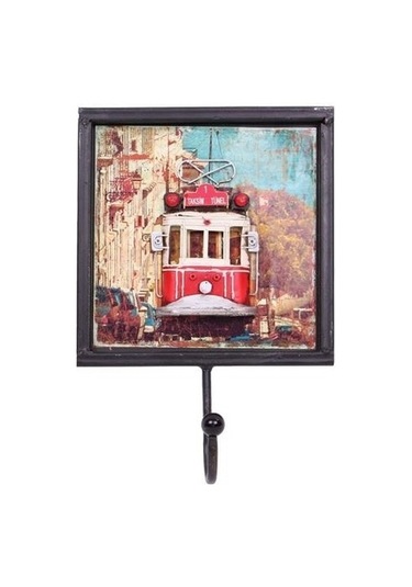 Himarry Dekoratif Metal Askı Tramvay Dekorlu Retro Askılık Vintage Diğer