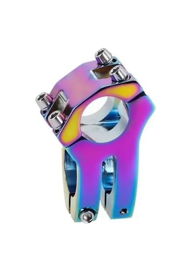 Bisiklet Kısa Gidon Boğazı Wake Alüminyum Rainbow Rengarenk Yedek Parça 31,8mm Açık Gri