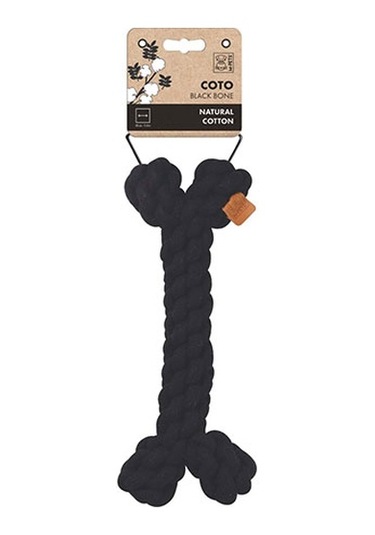 M-pets Coto Örgü Kemik Köpek Oyuncağı Siyah 30 Cm 244-50011.01