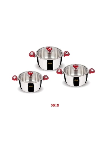 FMS Jumbo Kırmızı Güveç Set 3'lü