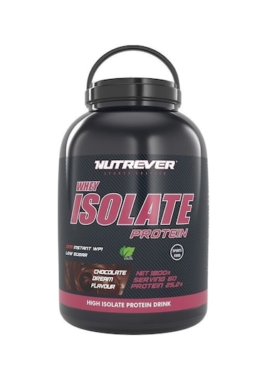 Nutrever Whey Isolate Protein 1800 Gr +3 Hediye-Shaker-1 Servis Protein Tozu-1 Servis Creatine