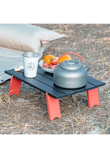 Dancemonkey Ultra Taşınabilir Mini Katlanır Masa, Kamp İçin Hafif Alüminyum Alaşımlı 001 Fp Ahşap