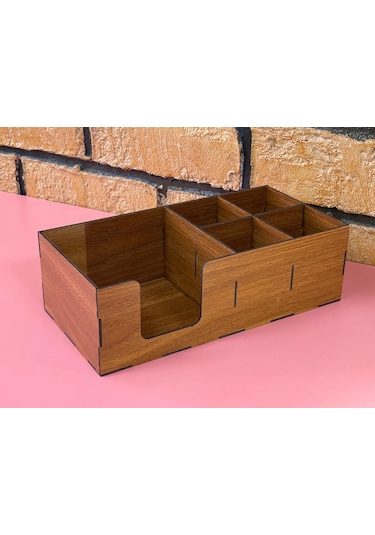 Ahşap Cafe Restoran Oteller İçin Masa Üstü Peçetelik 30x16