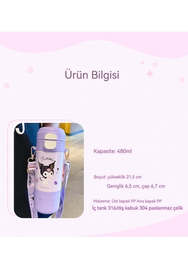 Melody Çocuk Su Bardağı Karikatür Çift İçme Bardağı 420ml