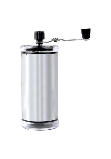 Tenfowee El Değirmeni Kahve Öğütücü - Paslanmaz Çelik Ve Akrilik, Ayarlanabilir Öğütme, Kolay Kullanım Gümüş