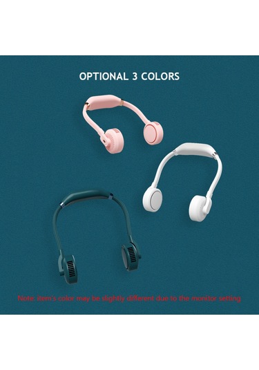 Vkemall Taşınabilir Kolsuz Boyun Fanı, 360 Derece Dönen, 180 Derece Ayarlanabilir Hava Ç