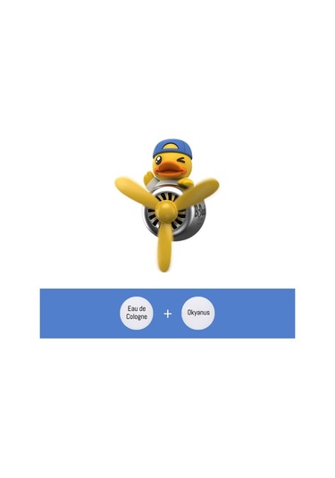 Snapbuy Oto Koku Kiti, Klimaya Takılan Pervane Tasarımıyla Sevimli Süs, 2 Çeşit Koku Dahil Şapkalı Ördek