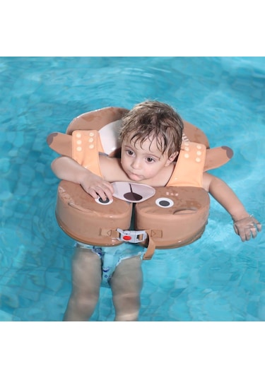 Mambobaby Katlanabilir Göğüs Destekli Yüzme Simidi - Kurbağa