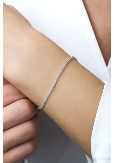 Azuris Silver Azuris Silver 925k Gümüş 1,5 Mm Su Yolu Bileklik Gümüş