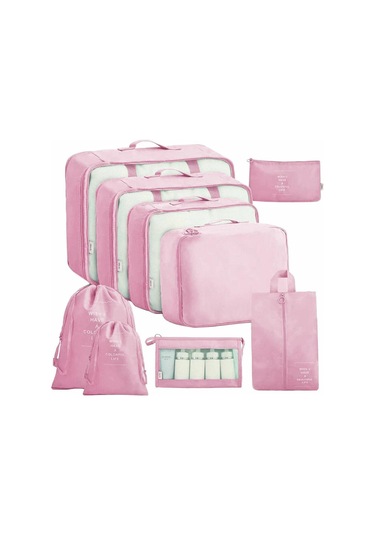 Neevoyu 9 Parça Seyahat Organizer Seti - Çamaşır, Giyim, Ayakkabı Ve Kosmetik İçin Bölümlü Depolama Çantaları - Nylon Malzeme, Su Geçirmez, Çift Zip Diğer