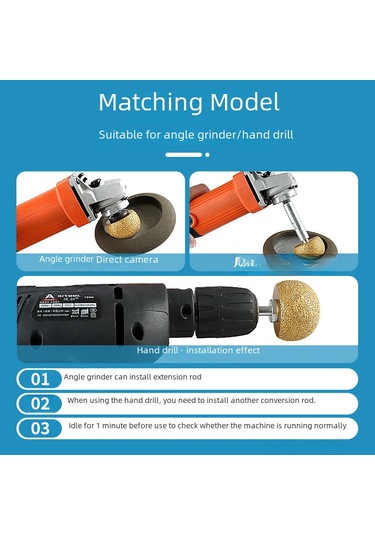 Suofeng Taş Çıkarma Aleti Elmas Kaplama Mantar Başlı Taş Taramak Aracı Taş Kesme Aleti Mantar Başlı 40mm