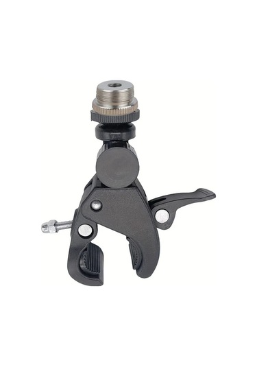 Sunshine011 Siyah Mikrofon Askılığı, 1/4" - 5/8" Vida Mikrofon Klipsi, Davul Standı Ve Masaüstü İçin