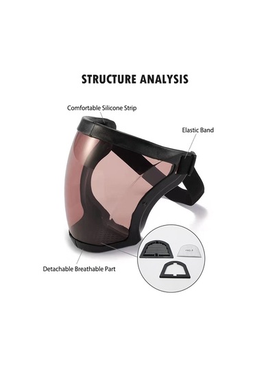 Yifomall Kaynakçılar İçin 120 C Yüksek Isıya Dayanıklı Nefes Alabilir Pm2.5 Filtreli Yüz Koruyucu Maske