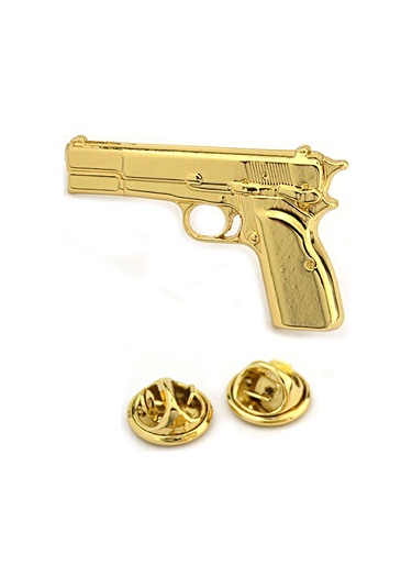 14 Lü Tabanca Rozet Gold Görünümlü