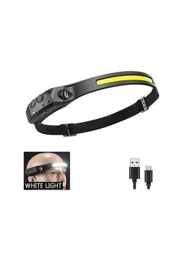 Longrıverusb Şarjlı Cob Led Kafa Feneri 1200mah Kamp Balıkçılık El Fenerimavi Mavi