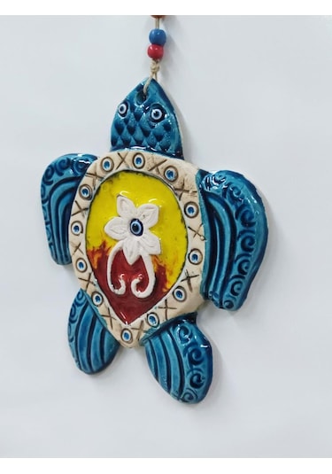 Kaplumbağa Figürlü Askılı Dekoratif Duvar Süsü Nazarlık