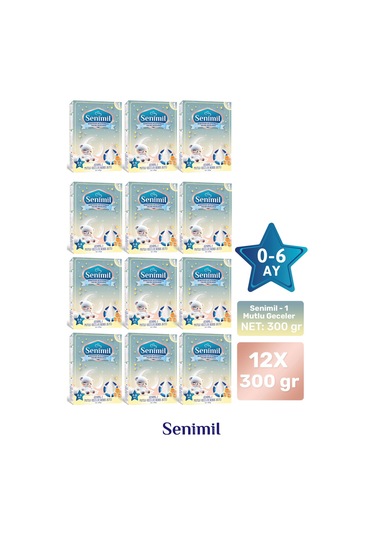 Senimil 1 Mutlu Geceler Bebek Sütü 300 G 12 Adet