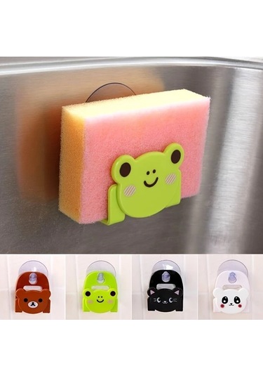 Xuweiwei Yeşil Kurbağa Şekilli Banyo Süngeri Ve Mutfak Organizatörü Yeşil