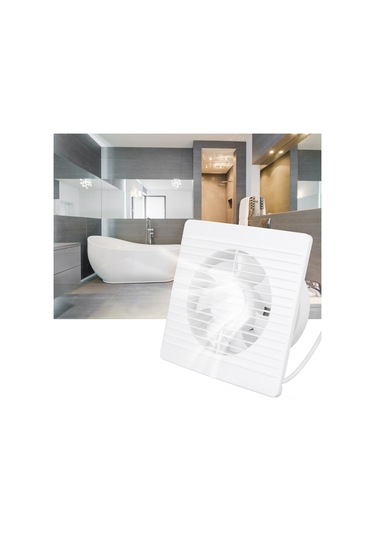 Hangfox Banyo/mutfak İçin 7 Kanatlı Vantilatör, Ters Akım Engelleyici Valfli, Ipx2 Su Geçirmez, 220v 6 İnç Hızlı Havalandırma Diğer