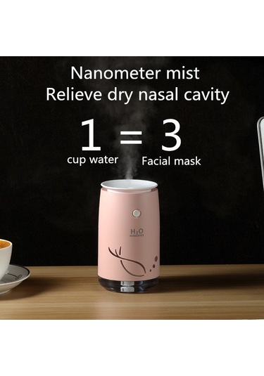 Muhtasar Balık Desen Mini Ev Dilsiz Yatak Odası Öğrenci Yurdu Ofis Taşınabilir Usb Kablosuz Dayanıklı Nemlendirici Yeşil