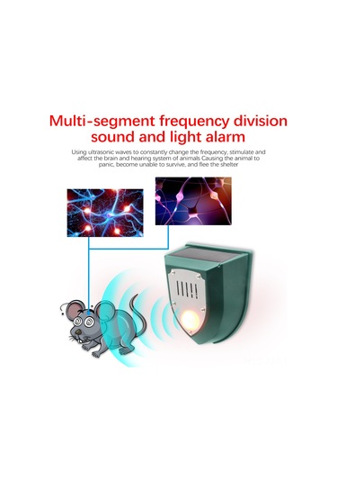 Ximistore9 Güneş Enerjili Ultrasonik Alarm, 129db Sesli Ve Işıklı Uyarı, Ip55 Su Geçirmez, Hareket Algılama