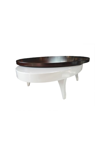 Döner Orta Sehpa Oval Rustarz Model Kayın Retro Ayak Sağlam Şık M