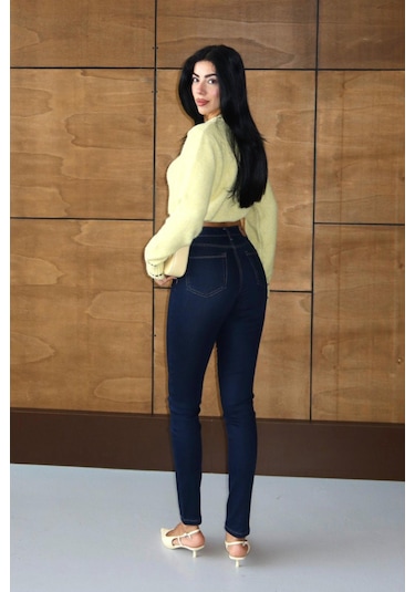 Lacarino 7160 Naomi Kadın Jean Pantolon Dark Blue