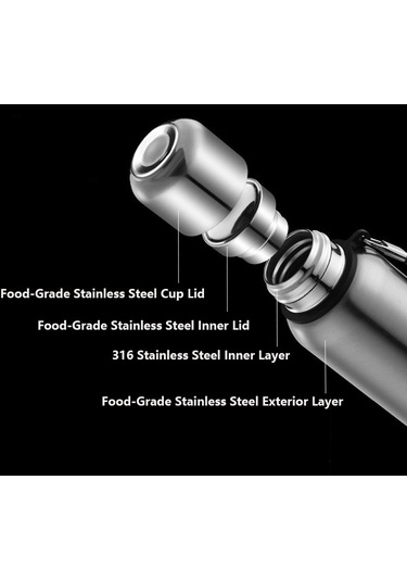 Teahoo 600 ML 316 Paslanmaz Çelik Yalıtı MLı Bardak Kumaş Kollu Taşınabilir Su Şişesi Bpa İçermez, Fda Yok Çok Renkli