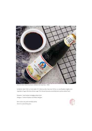Tatlı Soya Sosu Dek Som Boon Sweet Soy Sauce 970 G
