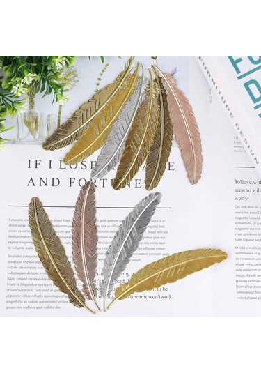 Şık Metal Tüy Ayraçları Basit Tüy Şekilli Metal Ayraçlar