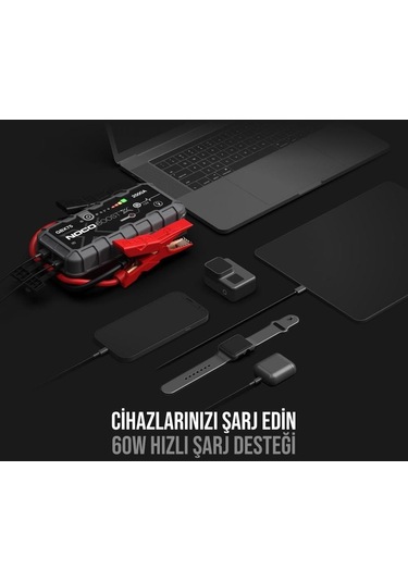 Noco Gbx75 12v 2500amp Ultrasafe Lityum Akü Takviye + Powerbank + Led Lamba Fr Gbx75