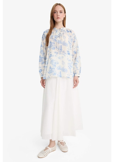 Defacto A Kesim Vual Maxi Etek F4560ax25hser105 Ekru