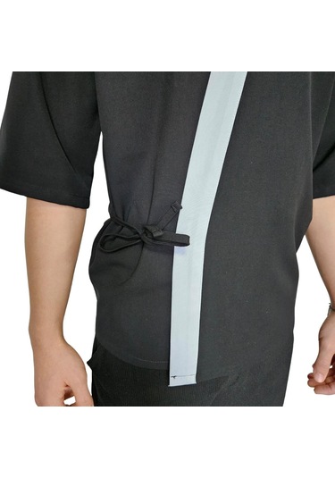 Formteks Sushi Şef Kimono Ceketi Siyah Beyaz Kırmızı