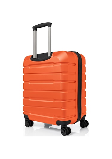 Unisex 4 Tekerli Kilitli Kabin Boy Valiz Bavul Turuncu