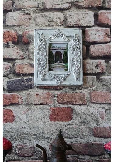 Neiwel Vintage Datca C Resim Ve Ayna Çerçevesi Beyaz