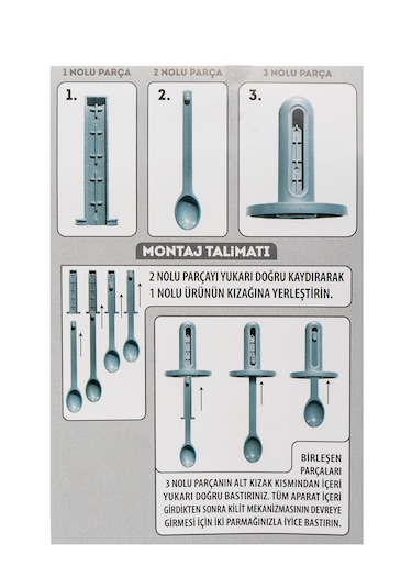 Porsima 4366 7 Li Kaydırmalı Kaşıklı Sızdırmaz Kapaklı Etiketli Baharatlık Seti - Saklama Kabı Cappuccino