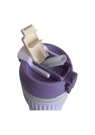 Prettify Çift Kapaklı Pipetli Termos 450 ML