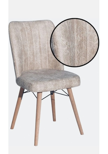 Kaliteli Bir Adet Kare Gold Mutfak Salon Sandalyesi Bej