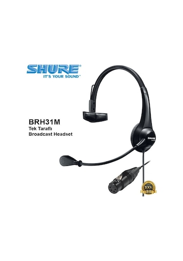 Shure Brh31M Tek Taraflı Broadcast Headset