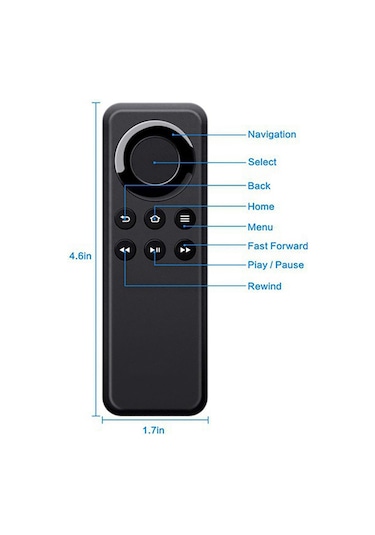 Crackedice Amazon Fire Tv Stick İçin 3 Adet Cv98lm Yedek Uzaktan Kumanda