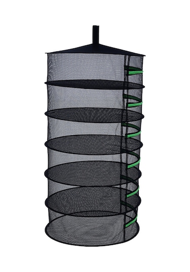 Symbee 6 Katlı 60cm Çaplı Reçine Açılır Kurutma Ağı - Bitki, Balık, Sebze İçin Çevre Dost Bahçe Gereci Fermuarlı