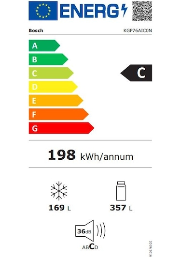 Bosch KGP76AIC0N 526 LT No-Frost Kombi Tipi Buzdolabı