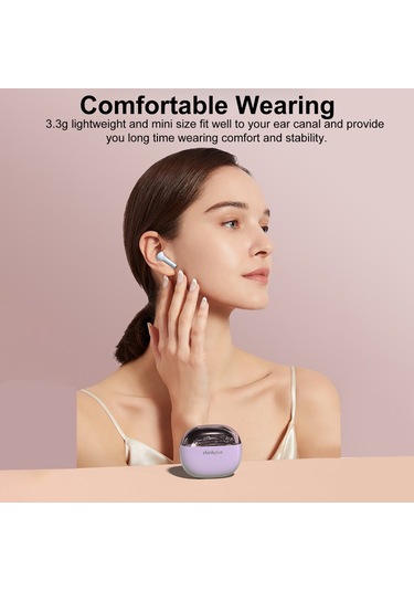 Mufunye Gerçek Kablosuz Bluetooth Kulaklık, Bluetooth 5.1, Dokunmatik Kontrol, Beyaz