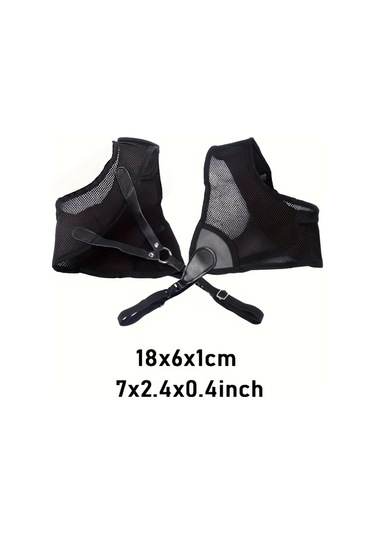 Fochsia Siyah Ayarlanabilir Okçuluk Göğüs Koruyucu Nefes Alabilir Ağ Yapılı Yumuşak Polyester