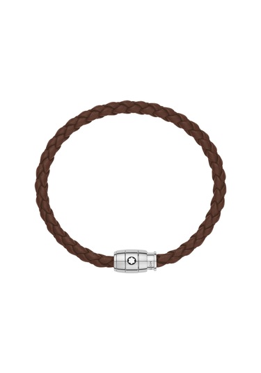 Montblanc Medium Soft Kahverengi Deri Bileklik 136001 Kahverengi