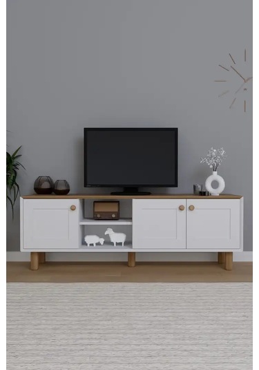 Bohem Serisi Garden Meşe - Beyaz Tv Ünitesi Garden Meşe & Beyaz