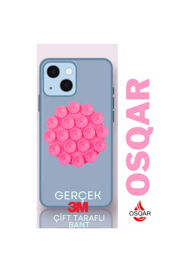 Ahtapot Vantuzlu Telefon Tutucu Yuvarlak 3m Çift Taraflı Bant Akrobat Pembe Belirtilmemiş Vantuzlu P