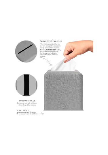 Spring Modern Pu Deri Peçete Kutusu Kapağı, Basit Düz Renk Tutucu Kare Peçete Çantası, Banyo, Ofis, Araba, Açık Çadır, Yemek Masası İçin İdeal, 13 X 13 X 13 Cm, Gümüş Siyah Spring Modern Pu Deri Peçete Kutusu Kapağı, Basit Düz Renk Tutucu Kare Peçete Çantası, Banyo, Ofis, Araba, Açık Çadır, Yemek Masası İçin İdeal, 13 X 13 X 13 Cm, Gümüş Siyah